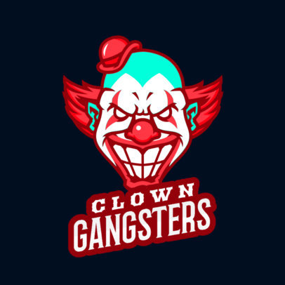 Gaming Logo Maker with a Creepy Clown Character