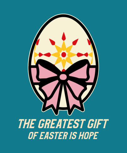 Illustrated T-Shirt Design Maker With an Easter Egg Clipart