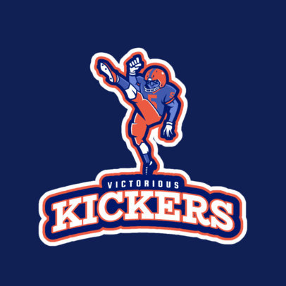 Sports Logo Generator Featuring a Football Player Kicking 