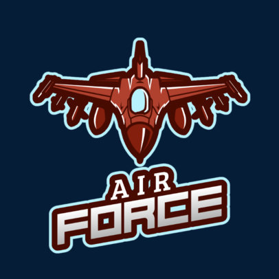 Logo Maker for a Gaming Squad Featuring a Jet Graphic