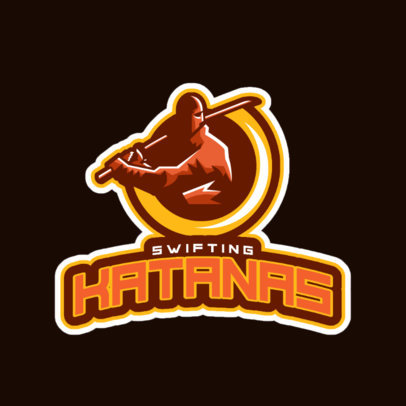 Logo Maker with a Ninja Graphic for a Gaming Squad