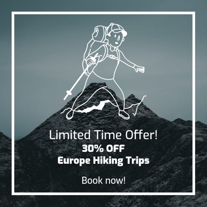Facebook Post Template with Sales for Camping Enthusiasts