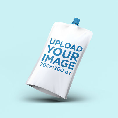 Mockup of a Doypack Over a Customizable Surface