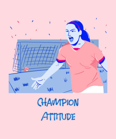 T-Shirt Design Maker Featuring a Soccer Player