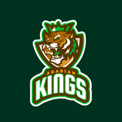 Sports Logo Maker Featuring a Royal Lion with a Crown