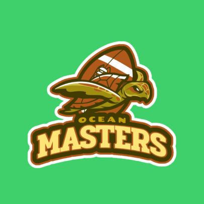 Football Logo Creator with an Illustration of a Turtle
