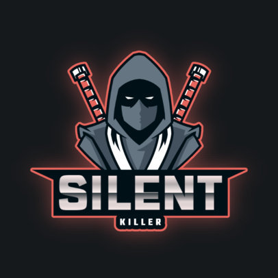 Gaming Logo Maker with a Hooded Ninja Illustration