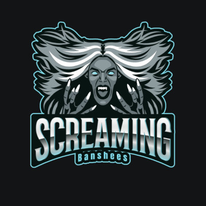 Gaming Logo Maker Featuring a Spooky Screaming Witch a2786gg-2936