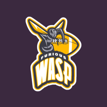 Football Logo Generator with a Furious Wasp Illustration