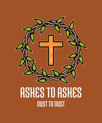 Easter T-Shirt Design Maker Featuring a Christian Cross Clipart