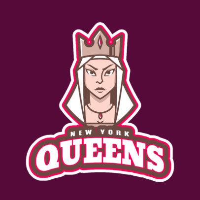 Logo Template with a Queen Clipart