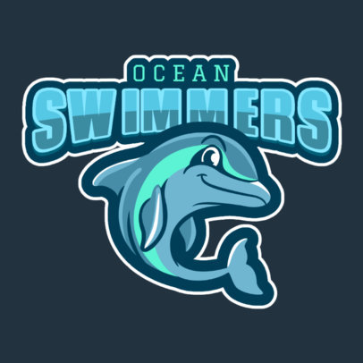 Sports Team Logo Maker Featuring a Happy Dolphin