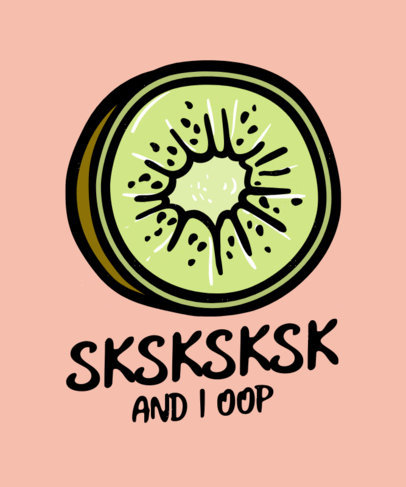 Trendy T-Shirt Maker with a Sticker and a Phrase Inspired by VSCO