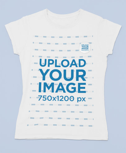 Mockup of a T-Shirt with a Pin Button