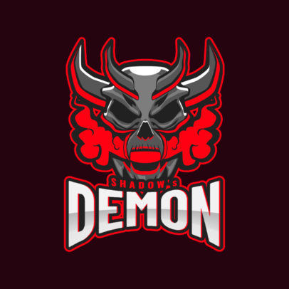 Gaming Logo Maker Featuring a Devilish Demon
