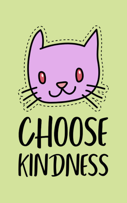 VSCO-Inspired T-Shirt Design Generator Featuring a Cartoonish Cat's Face 733b-el1