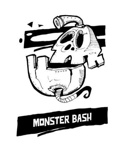 T-Shirt Design Maker Featuring Monstrous Characters