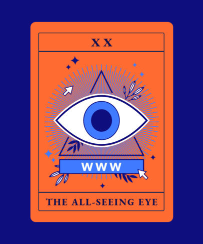 T-Shirt Design Maker with a Parody Tarot Card