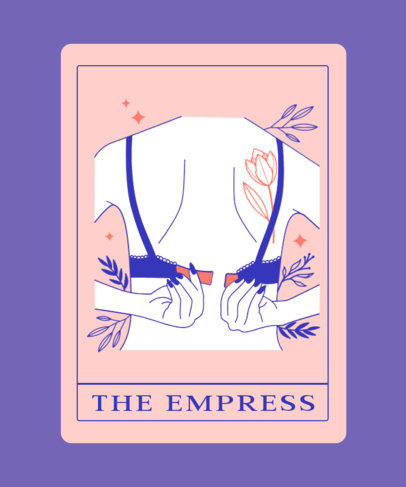 T-Shirt Maker for Tarot Lovers with an Artistic Illustration 2198k