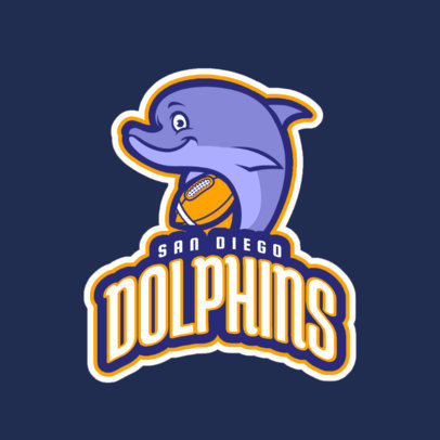 Sports Logo Maker with a Dolphin Graphic for a Football Team