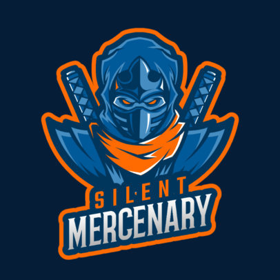 Logo Maker for Gamers Featuring a Masked Ninja Illustration 