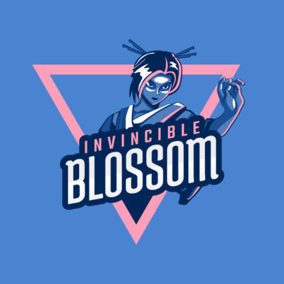 Cool Gaming Logo Maker with a Female Warrior