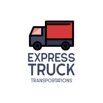 Transportation Company Logo Maker Featuring a Truck Icon and a Simple Style