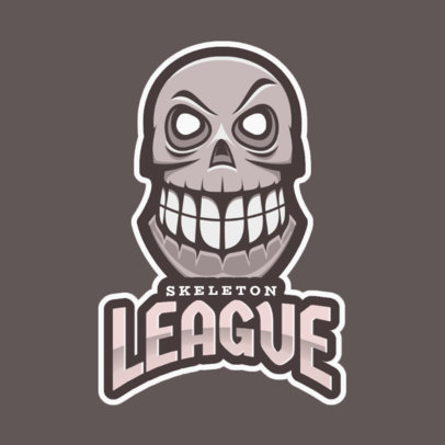Gaming Logo Maker Featuring a Smiling Skull Graphic