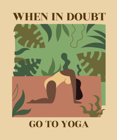 T-Shirt Design Maker with Yoga-Enthusiast Quotes and Graphics