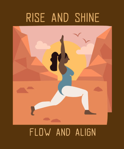T-Shirt Design Creator Featuring a Woman Doing Yoga in Nature