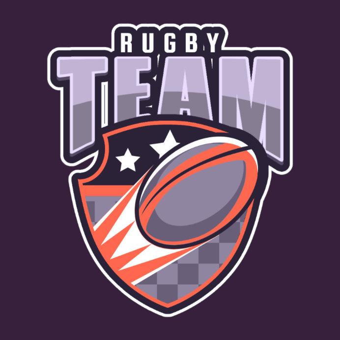 Placeit - Rugby Logo Maker Featuring a Shield Graphic