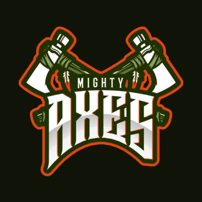 Logo Maker with Ax Graphics for a Gaming Team