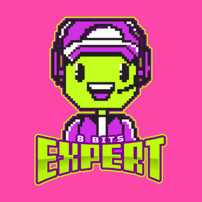 8 bit Logo Maker Featuring a Cute Character