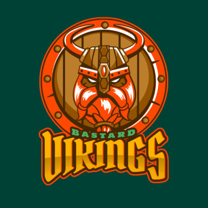 Gaming Logo Maker with a Viking's Character Face