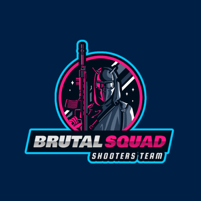 Gaming Logo Generator with a Shooter Character Clipart