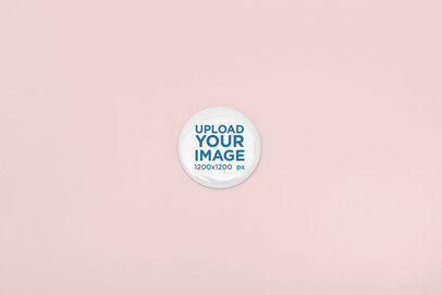 Pin Button Mockup Placed over a Flat Surface