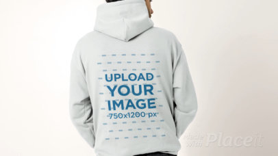 Hoodie Video of a Man Facing Backwards 32032