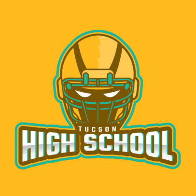 Sports Logo Maker Featuring a Powerful Football Helmet