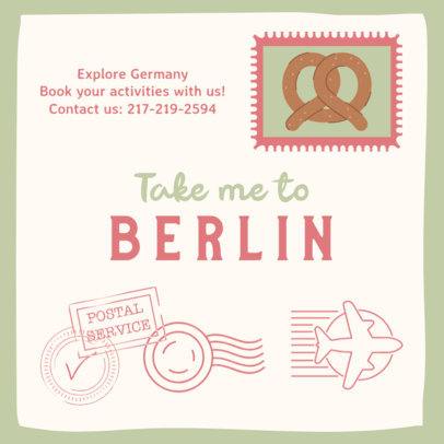 Instagram Post Maker with a Pretzel Stamp 