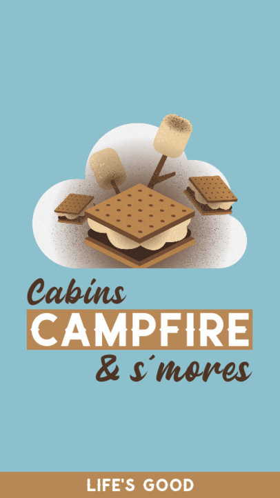 Instagram Story Maker Featuring an S'Mores' Illustration 2241c