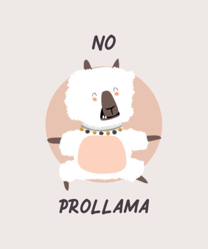 T-Shirt Design Maker Featuring Funny Cartoon Llamas Doing Yoga