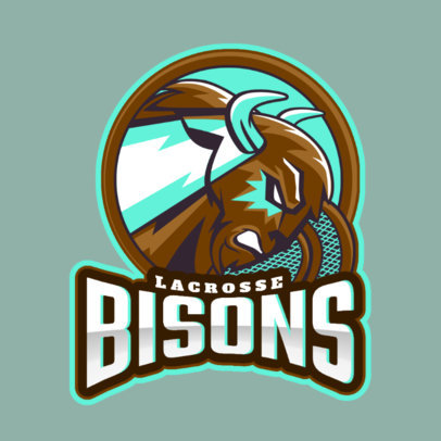 Logo Creator for a Lacrosse Team with a Bison Graphic