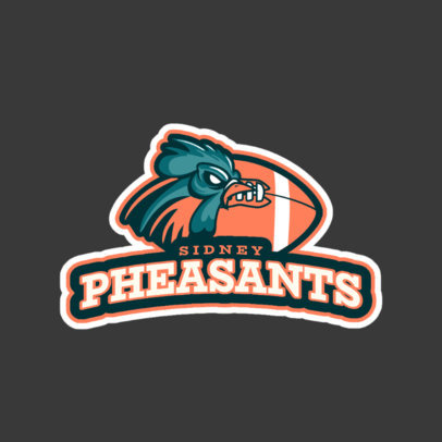 Logo Maker for a Sports Team Featuring a Pheasant Illustration