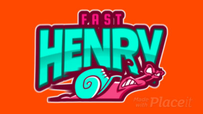 Sports Logo Template Featuring a Fast Snail 120dd-2933