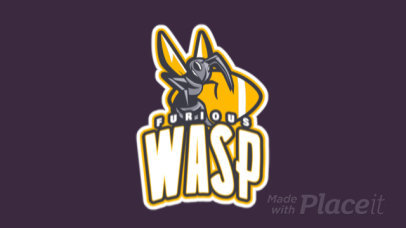 Animated Football Logo Generator with a Furious Wasp Illustration a245qq-2935