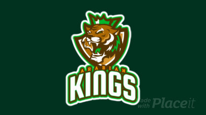 Animated Sports Logo Maker Featuring a Royal Lion with a Crown 1616n-2933