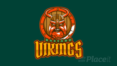 Animated Gaming Logo Maker with a Viking's Character Face