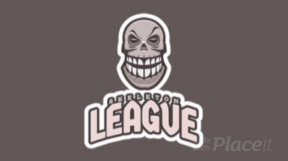 Animated Gaming Logo Maker Featuring a Smiling Skull Graphic
