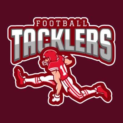 Online Sports Logo Maker Featuring a Football Player