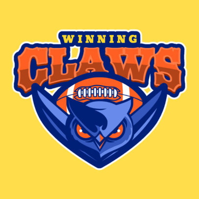 Football Logo Maker with an Owl Graphic